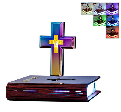 Floating Cross Bible Night Light
